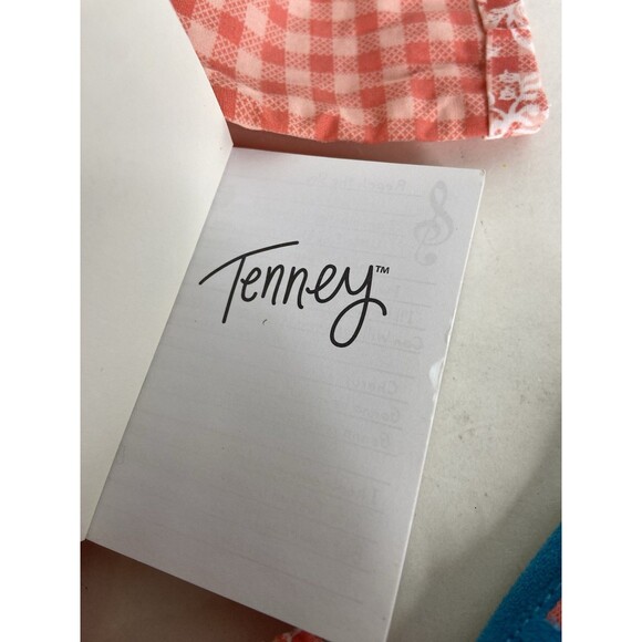 American Girl Doll Clothes Tenney Grant’s Gingham Pajamas PJs Shoes Outfit Book - Picture 8 of 9